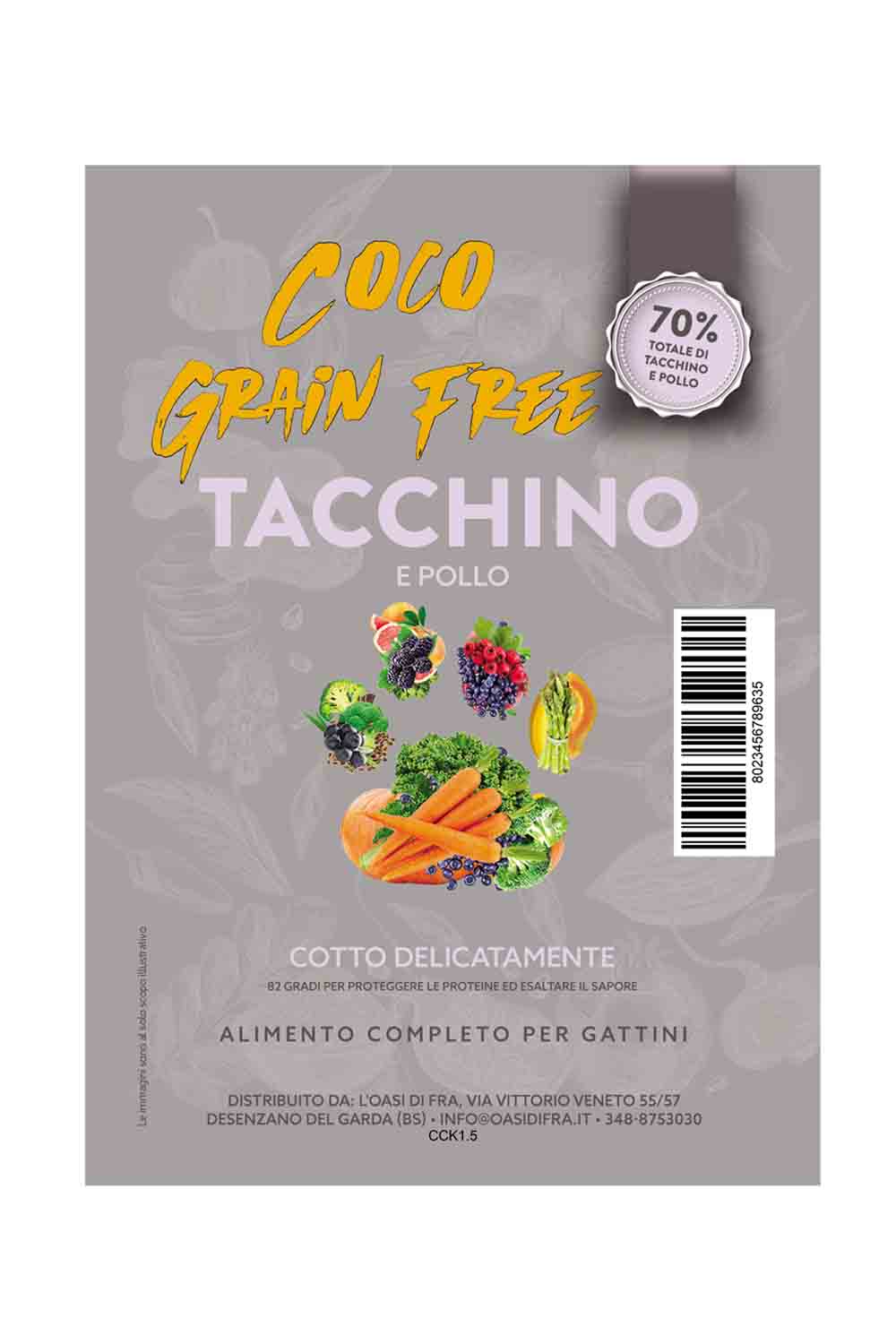 COCO Grain Free tacchino e pollo kitten 1,5kg